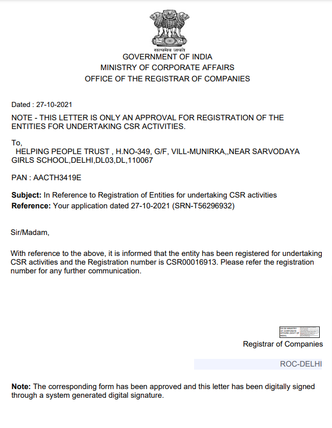 Approval Letter for form CSR.pdf